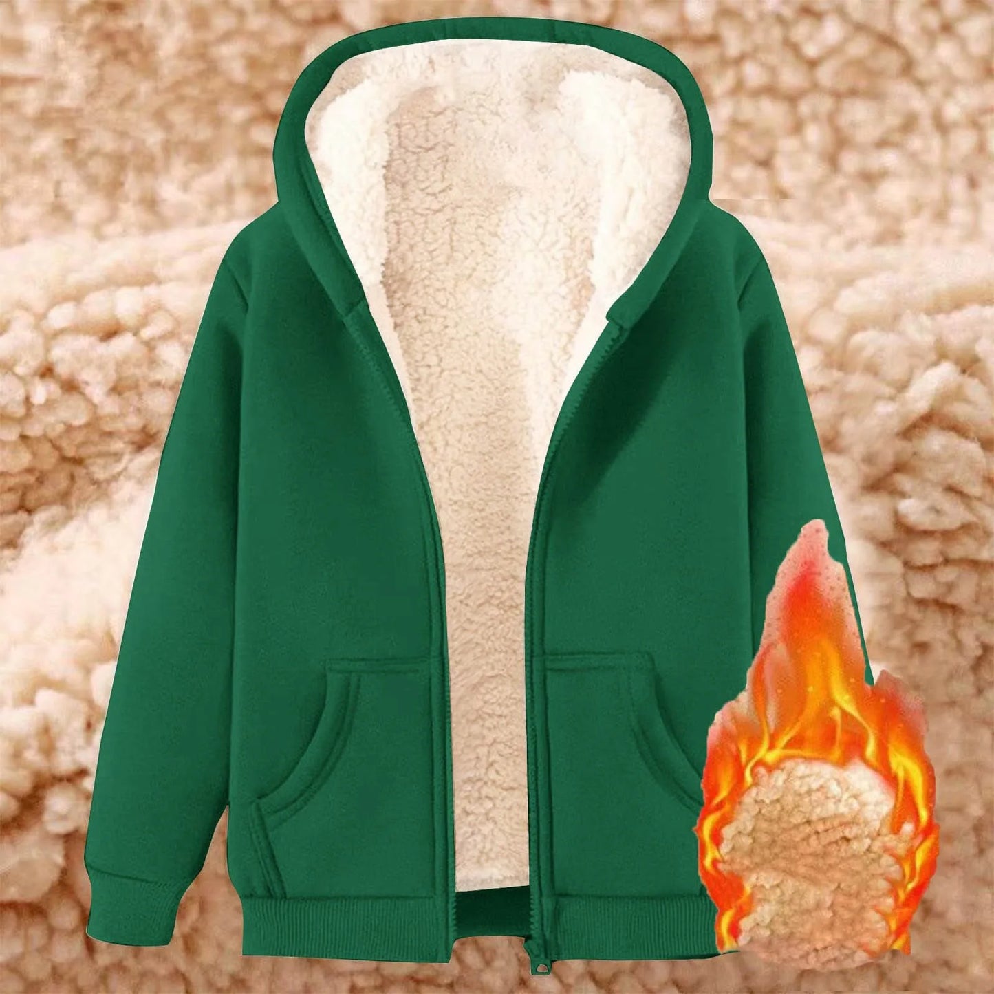 Winter Jacket Women'S Warm Fleece Jacket