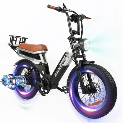 1500W Ebike Mountain E-bike 26 Inch Fat Tire 52V23AH Battery Electric Bicycle Max Speed 55KM/H Electric Bike for Adults Off-road