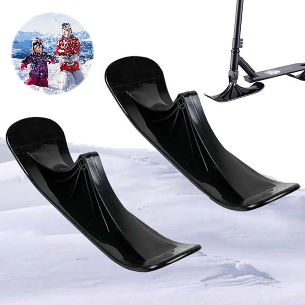 1/Pair Scooter Sled Ski Sleigh Sled Ski Board Snow Sledge Board Sets Snow Ski Scooter For Children Outdoor Skiing Accessories