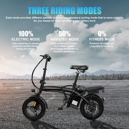 Cheap Bicimoto Electrica with Basket 48V400W Folding Ebike 14inch Road Tire Carbon Steel Lightweight  Foldable Adult Brushless