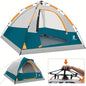 Pop Up Camping Tent - 4 Person Instant Easy Set Up Tent with Removable Rain Fly, Waterproof Windproof for Outdoor Camping