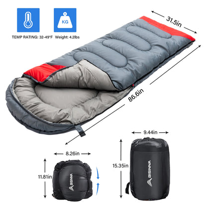 4 Season Camping Sleeping Bag With Pillow