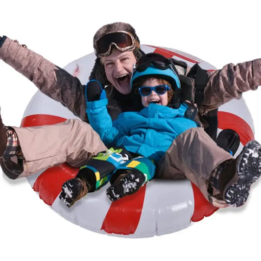 Inflatable Snow Sled Cold-Resistant Sledding Tube With Handles Snow Toy Portable Sled Outdoor Sports Toys For Kids And Adults