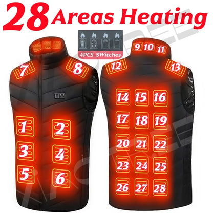 28/9 Areas Heated Vest Men Jacket Heated Winter