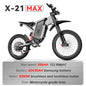 EKX X21 Max Electric Motorcycles 3000W Brushless Gearless Motors 60V30AH Lithium Battery Speed 85Kmh Adult Off Road Ebike