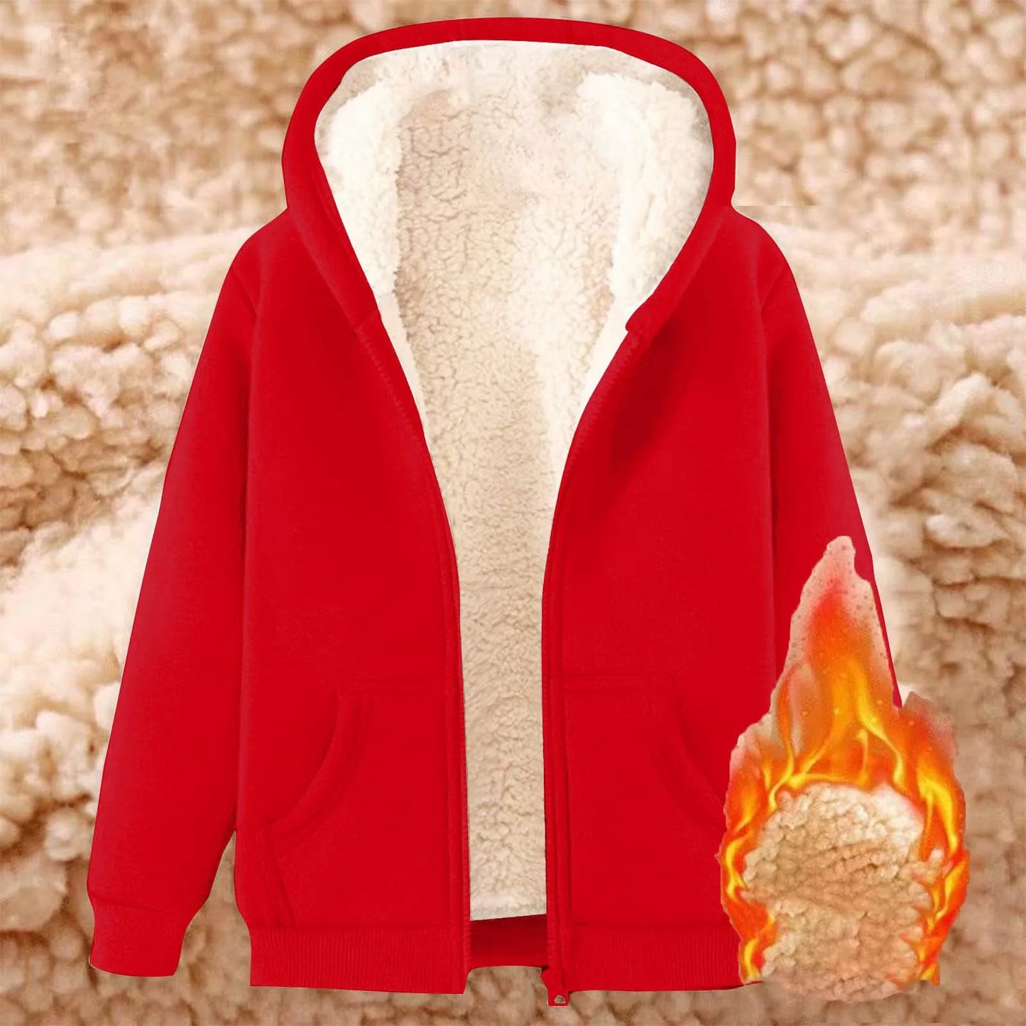 Winter Jacket Women'S Warm Fleece Jacket
