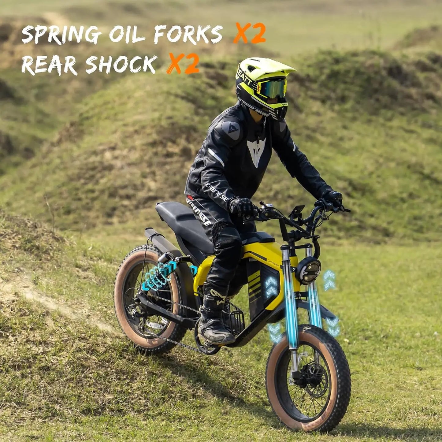 Luckeep M5 MAX Electric Bike for Adults,2000W Peak Motor,37.5MPH, 52V 20AHBattery Ebike,80 Miles 20" Fat Tire Electric Dirtbike